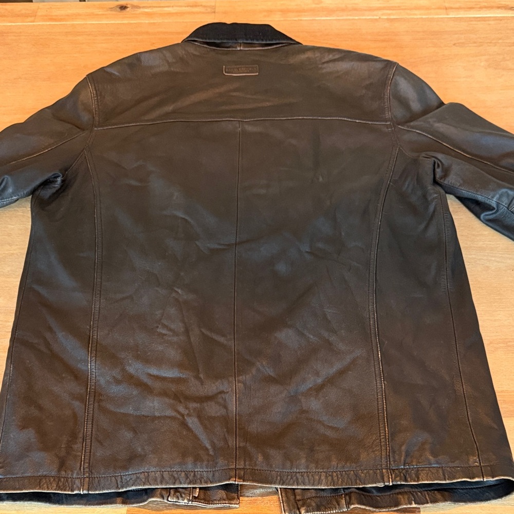 Daniel Cremieux Dark Brown Leather Field Jacket 100% Genuine Lambskin. - Picture 9 of 10